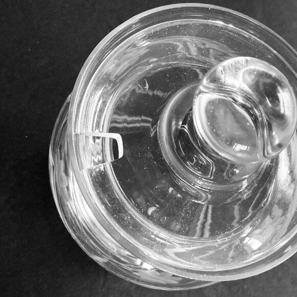 VINTAGE Glass Lidded Jam Jar 2 Piece Set EUC - Picture 3 of 6